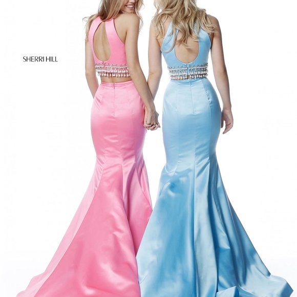 Sherri Hill 51581 Ivory Two Piece Mermaid Dress - Picture 5 of 6